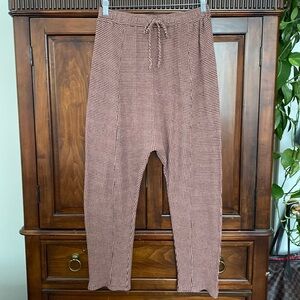 Free People Brown Checkered Pants